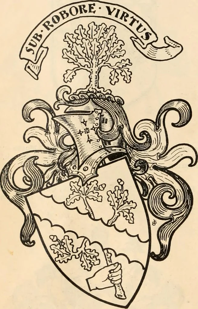 An illustration from Armorial families : a directory of gentlemen of coat-armour, 1905, leaf 47