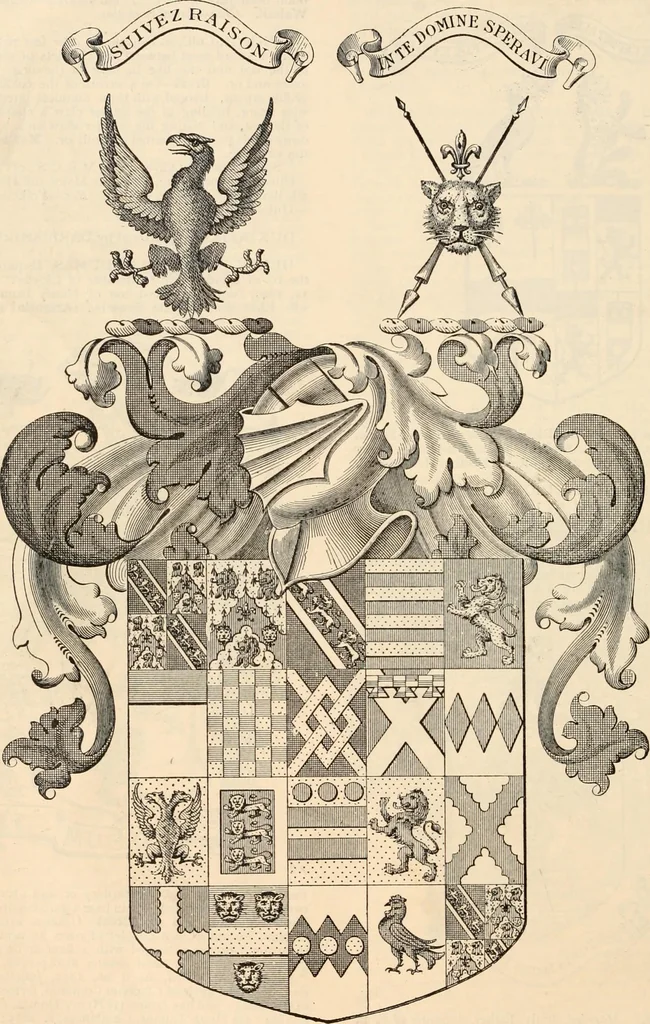 An illustration from Armorial families : a directory of gentlemen of coat-armour, 1905, leaf 471