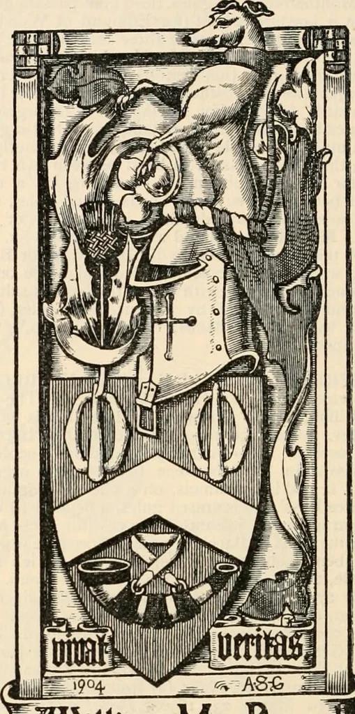 An illustration from Armorial families : a directory of gentlemen of coat-armour, 1905, leaf 473