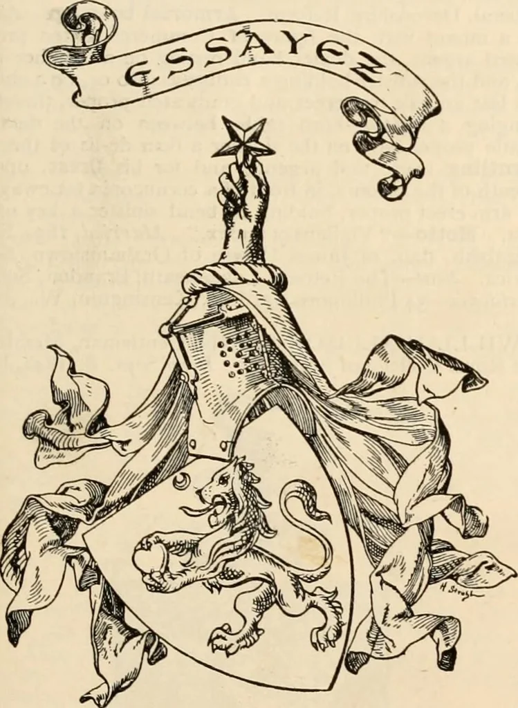 An illustration from Armorial families : a directory of gentlemen of coat-armour, 1905, leaf 474