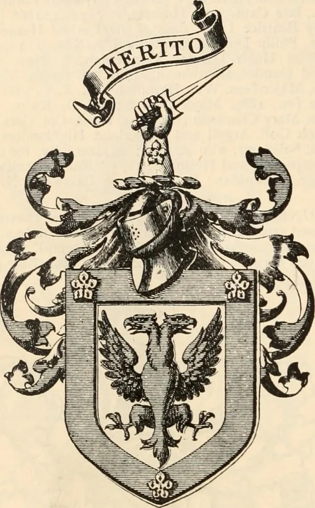 An illustration from Armorial families : a directory of gentlemen of coat-armour, 1905, leaf 475