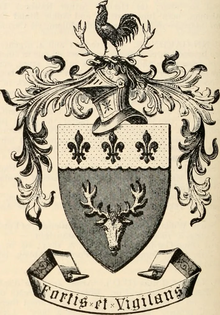 An illustration from Armorial families : a directory of gentlemen of coat-armour, 1905, leaf 477