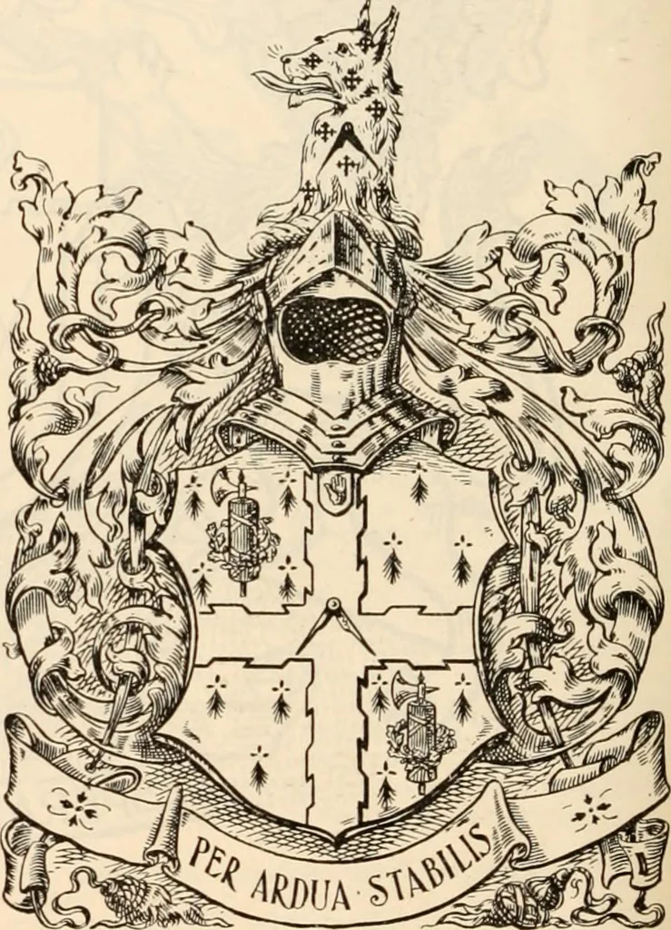An illustration from Armorial families : a directory of gentlemen of coat-armour, 1905, leaf 479
