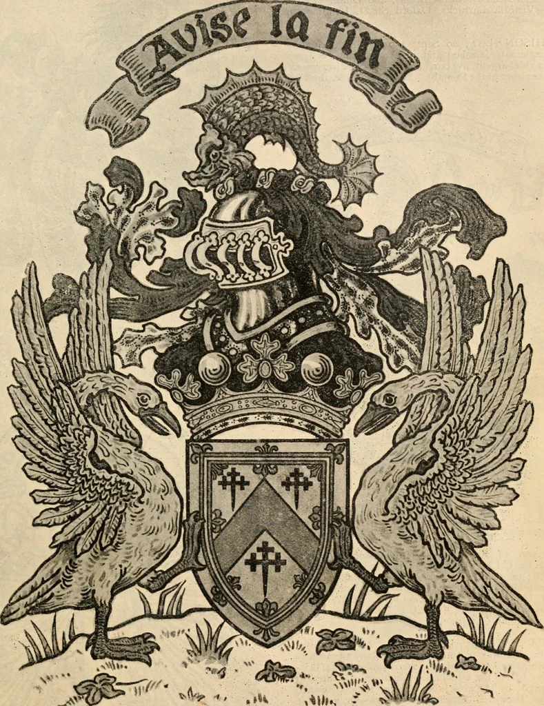 An illustration from Armorial families : a directory of gentlemen of coat-armour, 1905, leaf 48