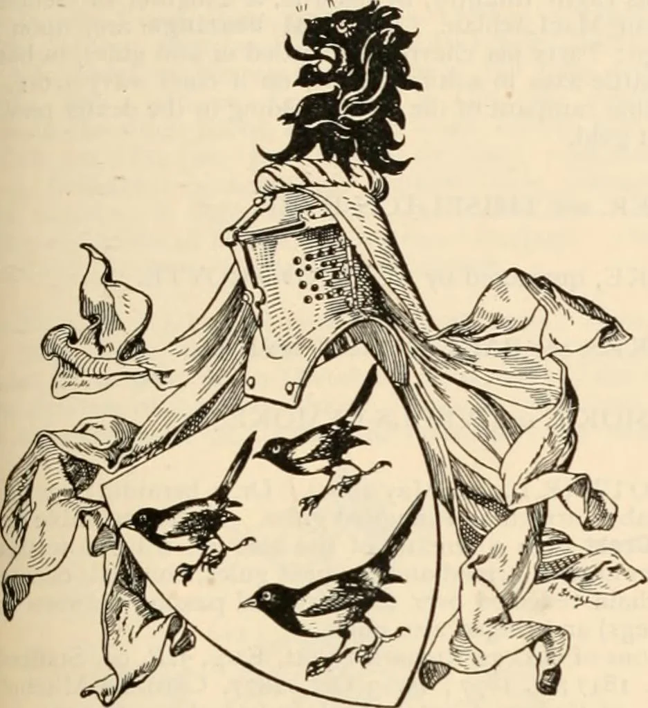 An illustration from Armorial families : a directory of gentlemen of coat-armour, 1905, leaf 480