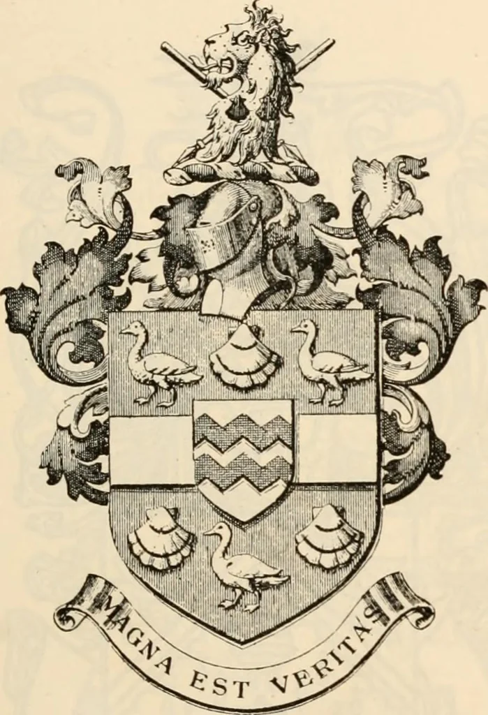 An illustration from Armorial families : a directory of gentlemen of coat-armour, 1905, leaf 482