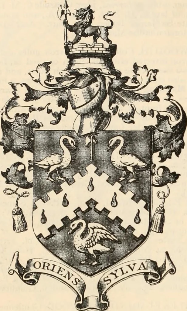 An illustration from Armorial families : a directory of gentlemen of coat-armour, 1905, leaf 483