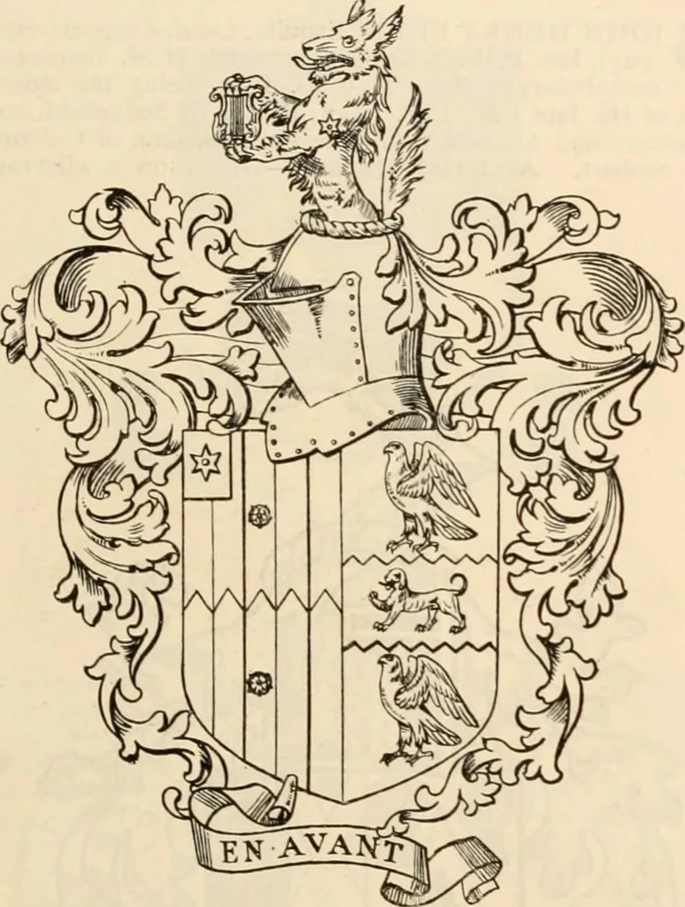 An illustration from Armorial families : a directory of gentlemen of coat-armour, 1905, leaf 484