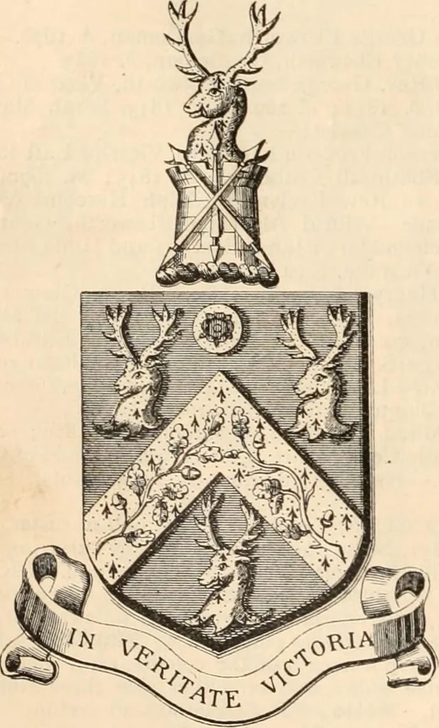 An illustration from Armorial families : a directory of gentlemen of coat-armour, 1905, leaf 485