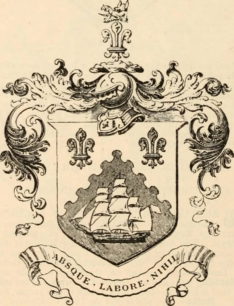 An illustration from Armorial families : a directory of gentlemen of coat-armour, 1905, leaf 487
