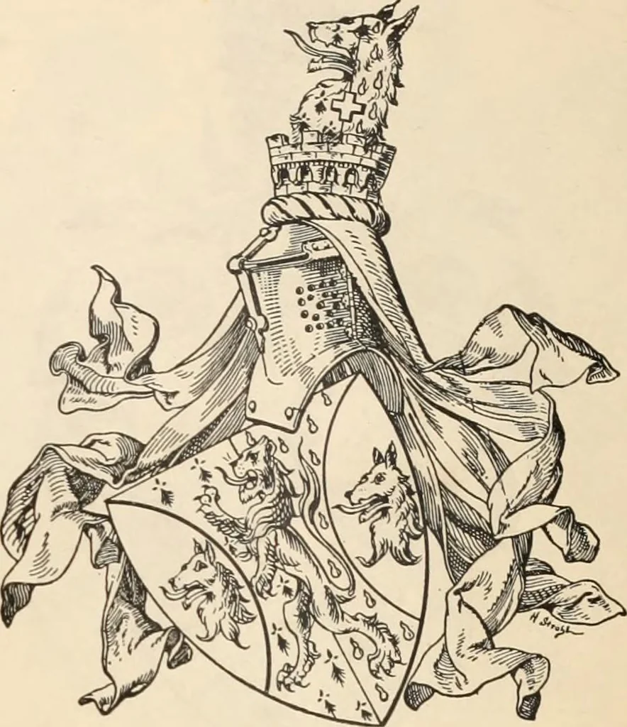 An illustration from Armorial families : a directory of gentlemen of coat-armour, 1905, leaf 488