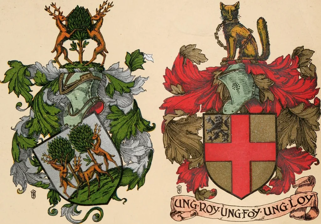 An illustration from Armorial families : a directory of gentlemen of coat-armour, 1905, leaf 490