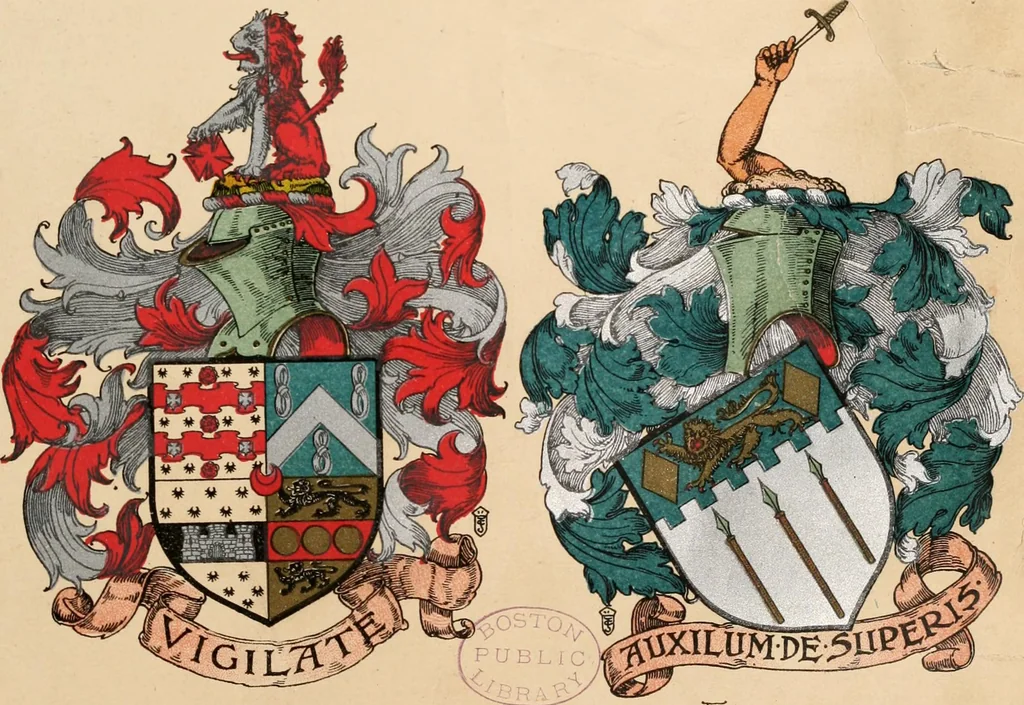 An illustration from Armorial families : a directory of gentlemen of coat-armour, 1905, leaf 490