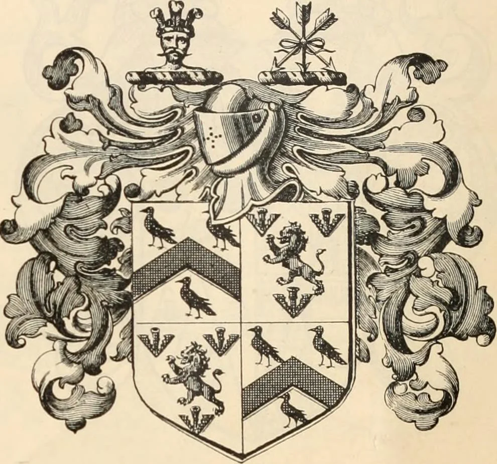 An illustration from Armorial families : a directory of gentlemen of coat-armour, 1905, leaf 492