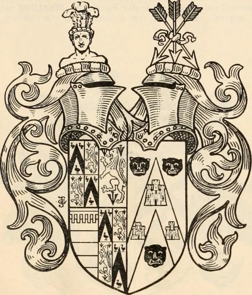An illustration from Armorial families : a directory of gentlemen of coat-armour, 1905, leaf 493