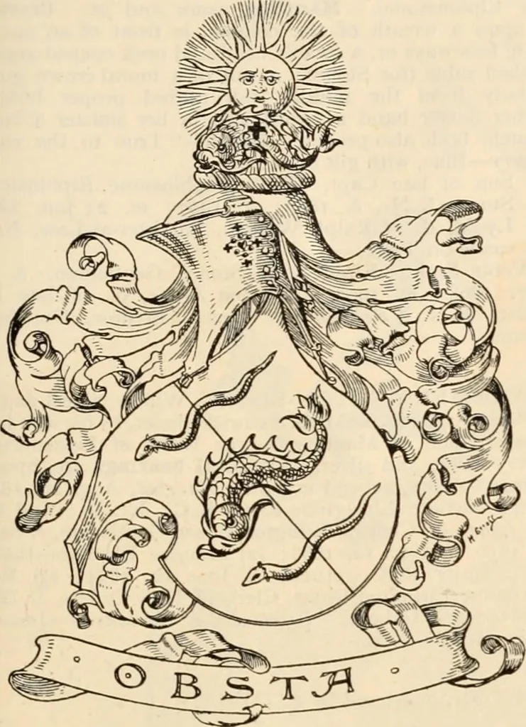 An illustration from Armorial families : a directory of gentlemen of coat-armour, 1905, leaf 498