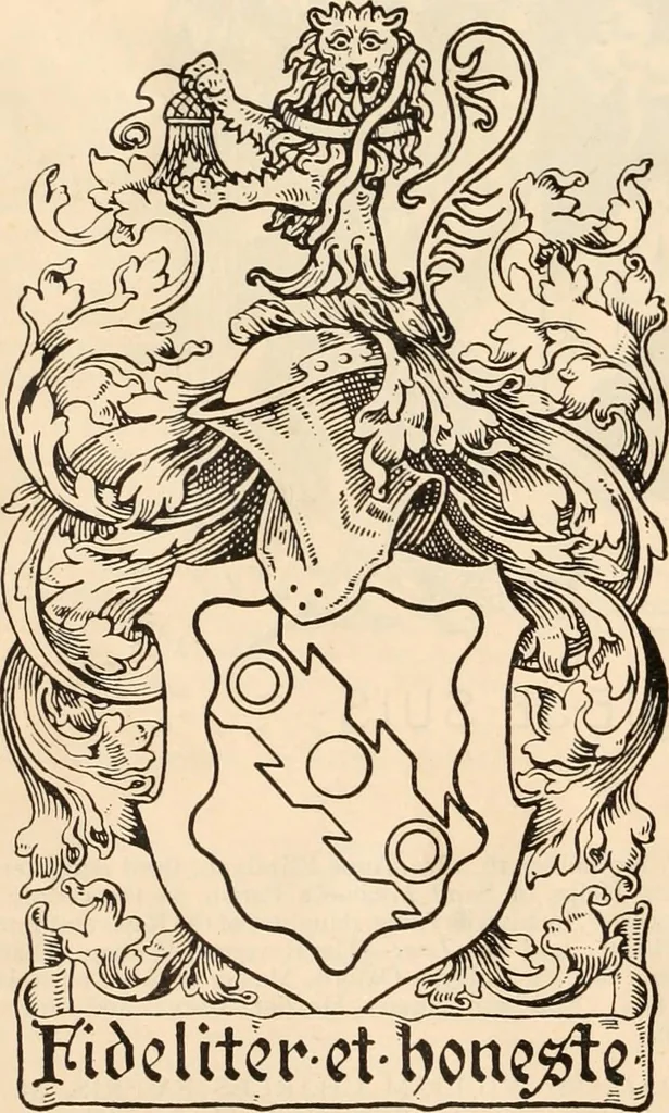 An illustration from Armorial families : a directory of gentlemen of coat-armour, 1905, leaf 501
