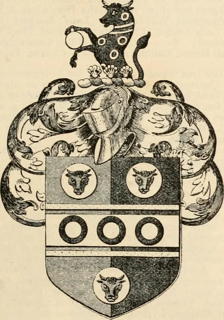 An illustration from Armorial families : a directory of gentlemen of coat-armour, 1905, leaf 502