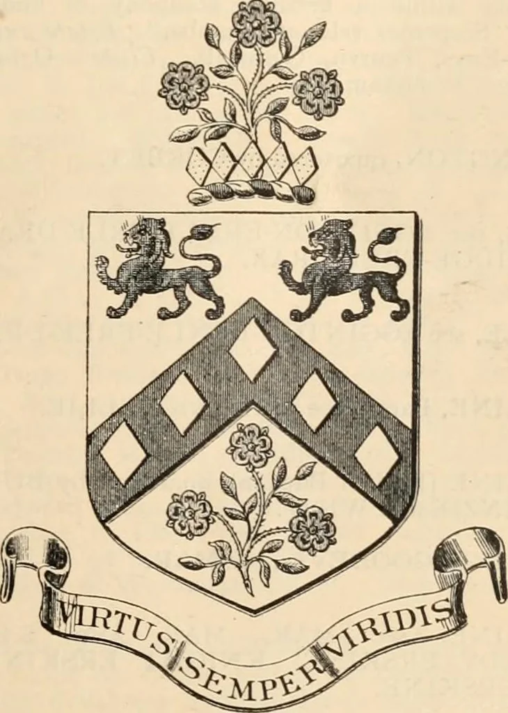 An illustration from Armorial families : a directory of gentlemen of coat-armour, 1905, leaf 502