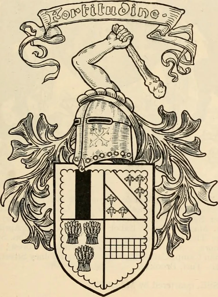 An illustration from Armorial families : a directory of gentlemen of coat-armour, 1905, leaf 504