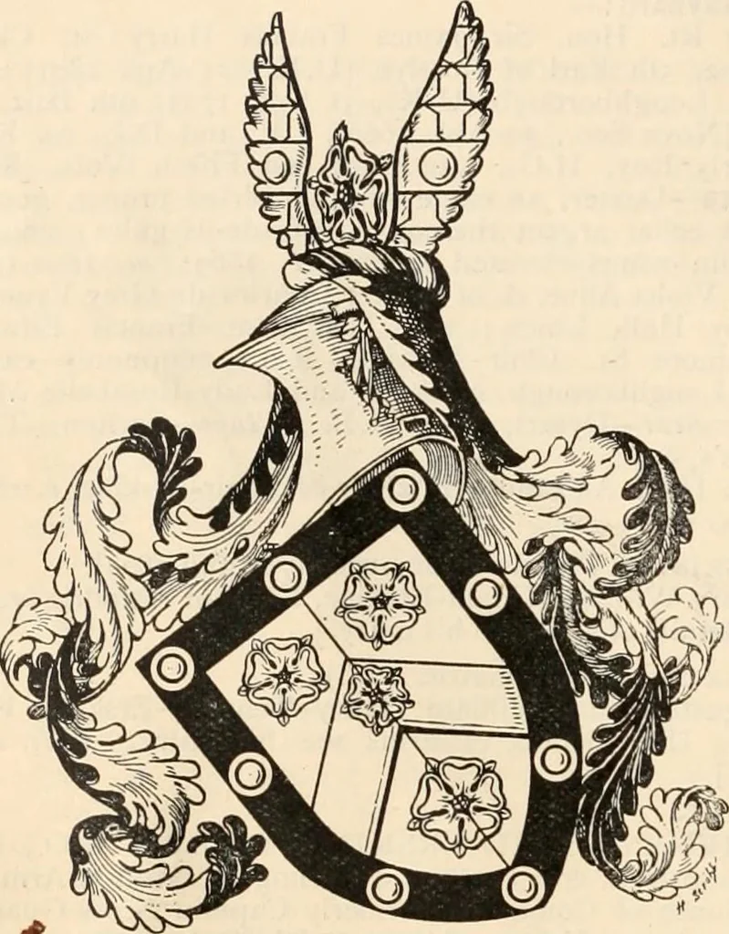 An illustration from Armorial families : a directory of gentlemen of coat-armour, 1905, leaf 505