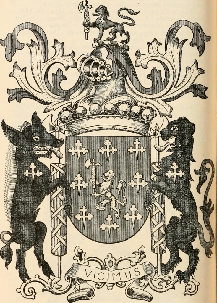 An illustration from Armorial families : a directory of gentlemen of coat-armour, 1905, leaf 505