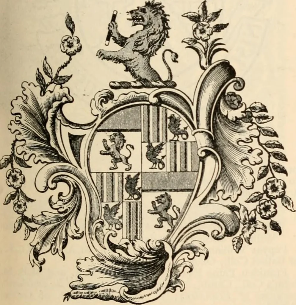 An illustration from Armorial families : a directory of gentlemen of coat-armour, 1905, leaf 506