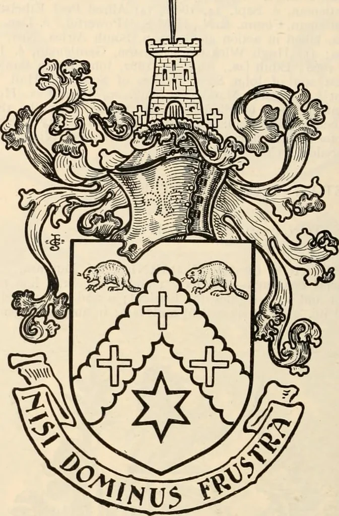 An illustration from Armorial families : a directory of gentlemen of coat-armour, 1905, leaf 507