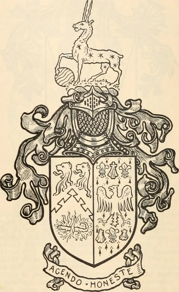 An illustration from Armorial families : a directory of gentlemen of coat-armour, 1905, leaf 518