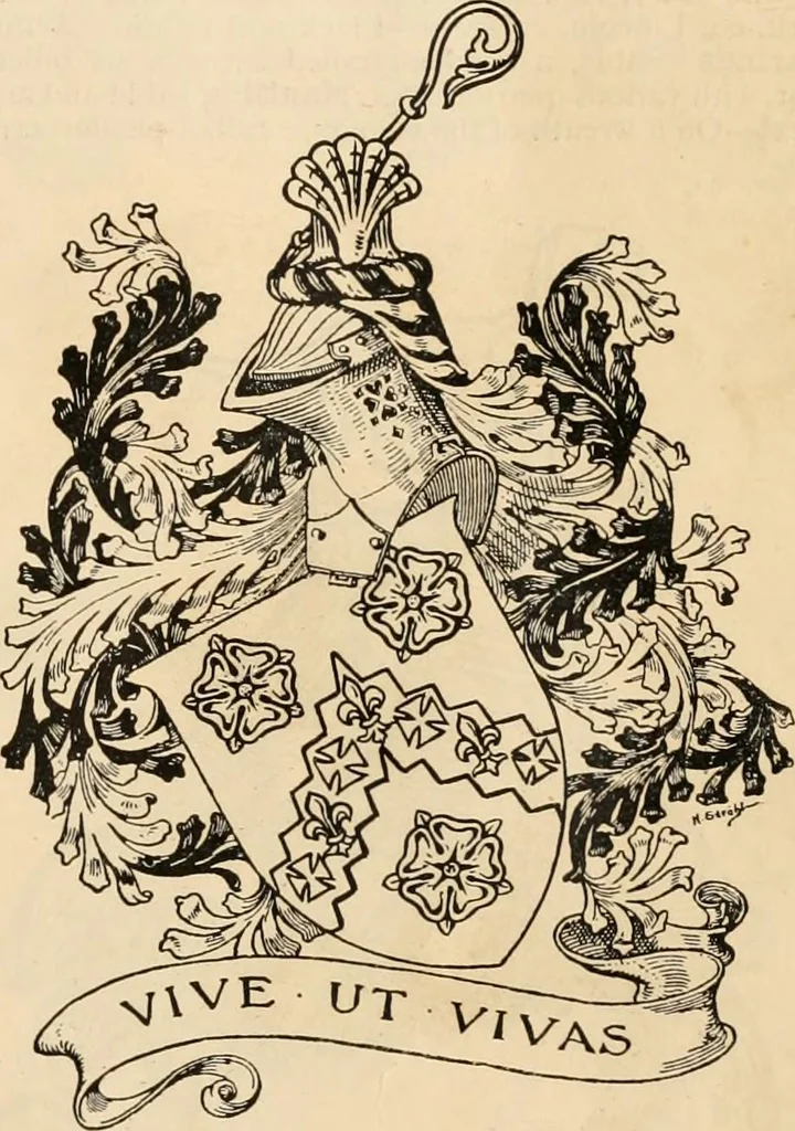 An illustration from Armorial families : a directory of gentlemen of coat-armour, 1905, leaf 52