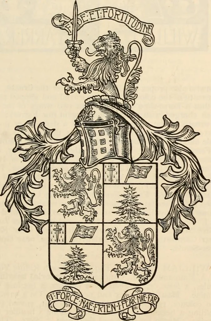 An illustration from Armorial families : a directory of gentlemen of coat-armour, 1905, leaf 520