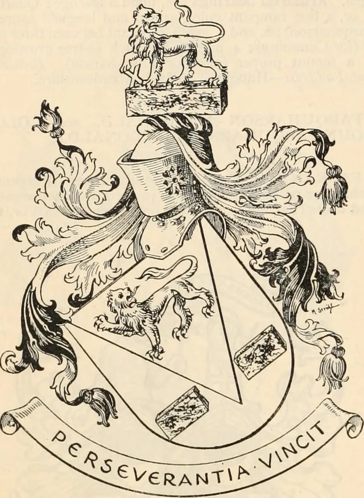 An illustration from Armorial families : a directory of gentlemen of coat-armour, 1905, leaf 521