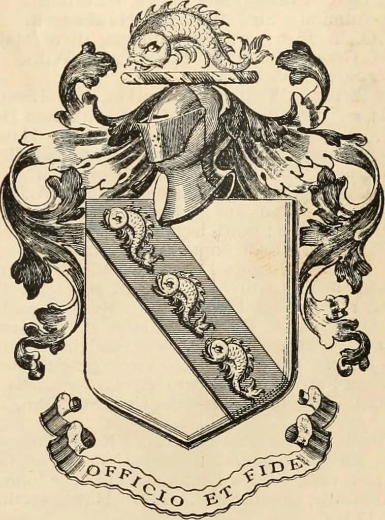 An illustration from Armorial families : a directory of gentlemen of coat-armour, 1905, leaf 522