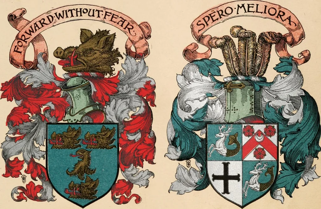 An illustration from Armorial families : a directory of gentlemen of coat-armour, 1905, leaf 524
