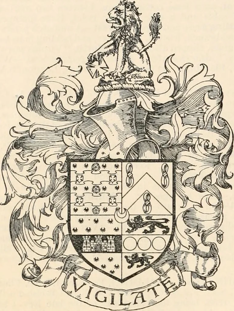 An illustration from Armorial families : a directory of gentlemen of coat-armour, 1905, leaf 527