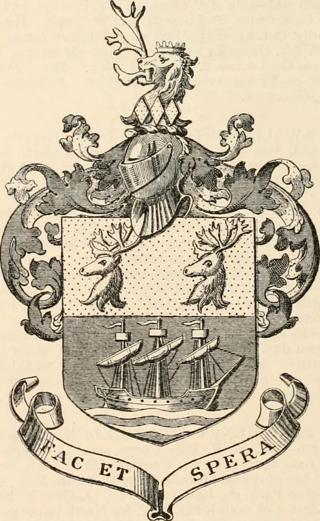 An illustration from Armorial families : a directory of gentlemen of coat-armour, 1905, leaf 527