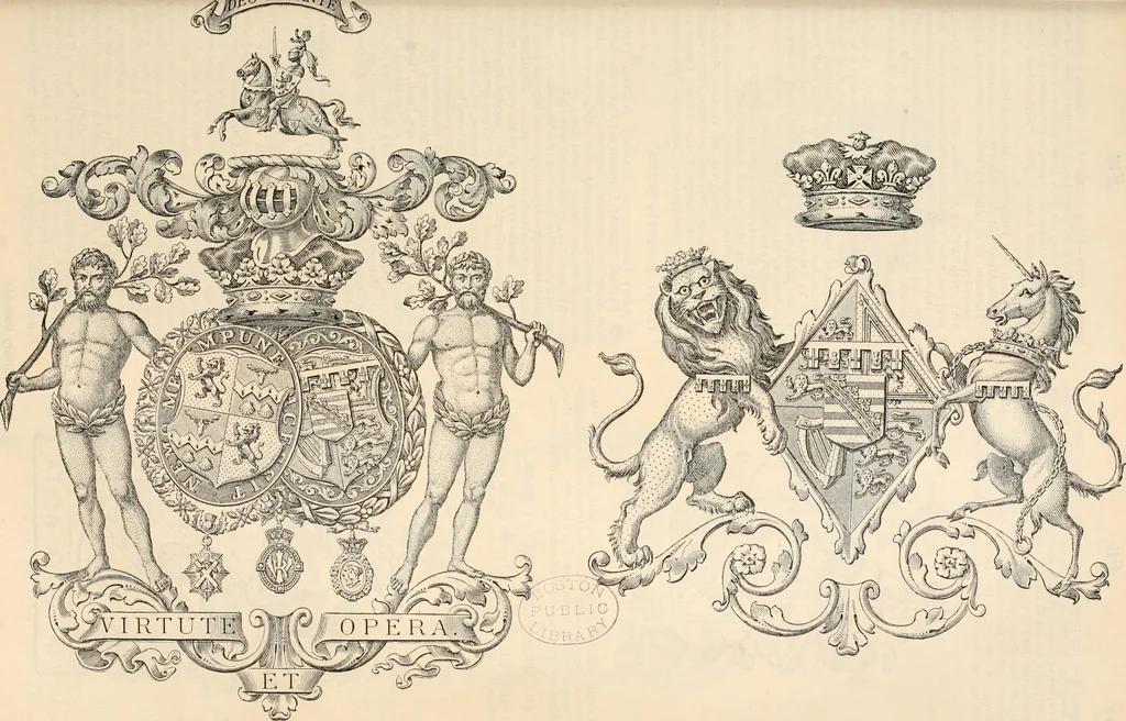 An illustration from Armorial families : a directory of gentlemen of coat-armour, 1905, leaf 536