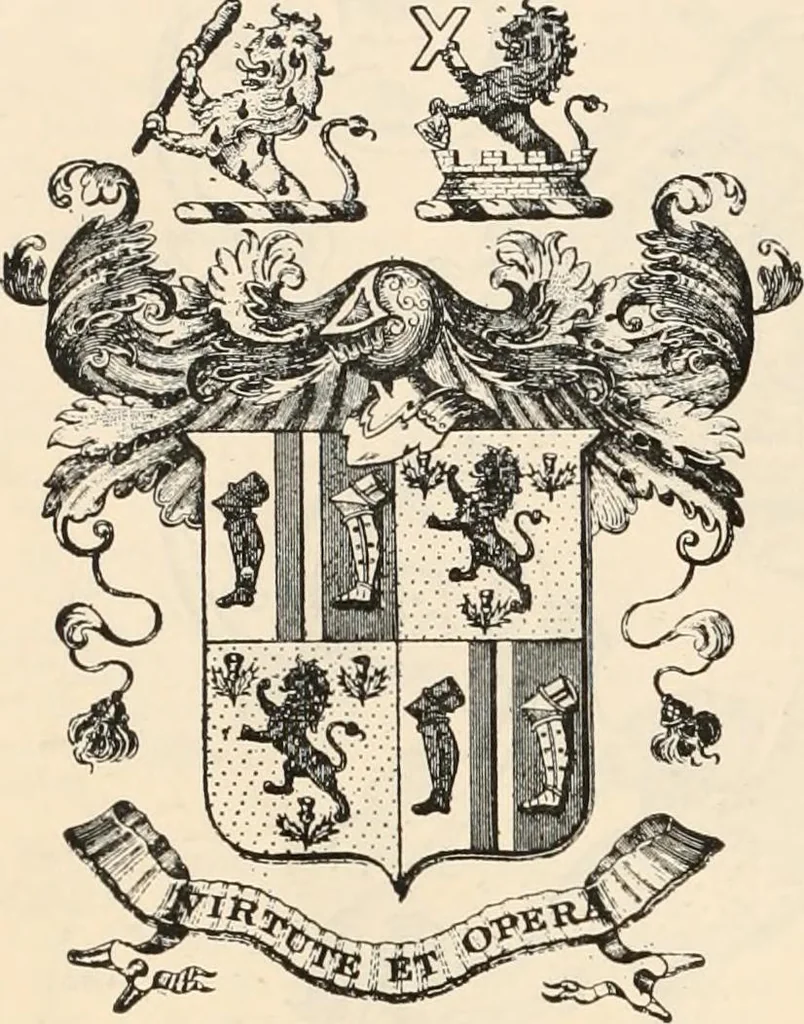 An illustration from Armorial families : a directory of gentlemen of coat-armour, 1905, leaf 539