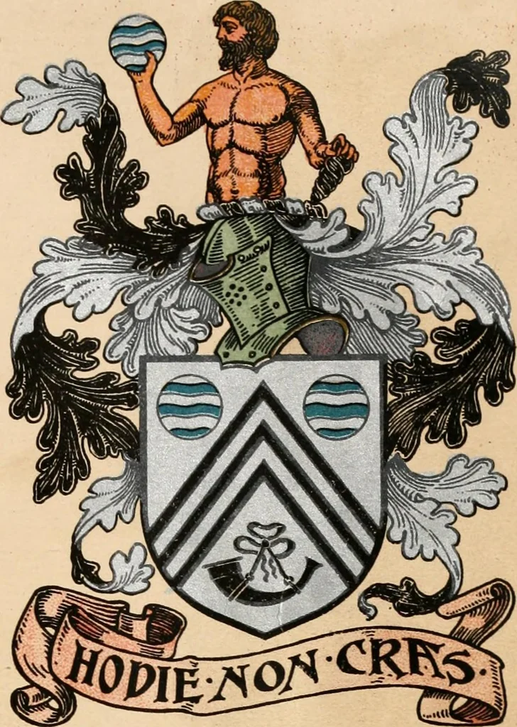 An illustration from Armorial families : a directory of gentlemen of coat-armour, 1905, leaf 54