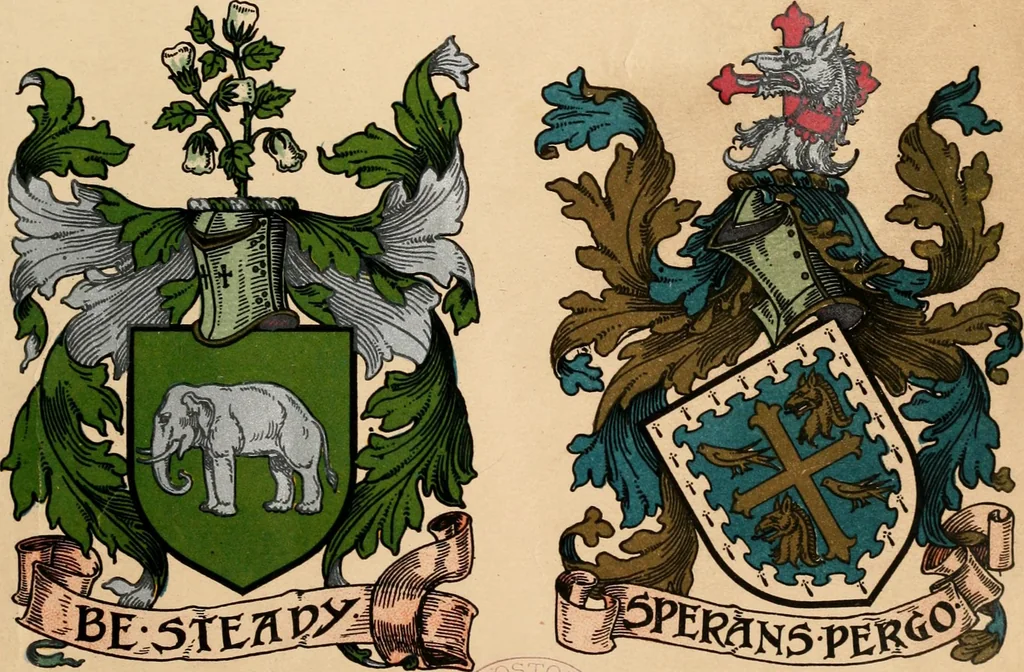 An illustration from Armorial families : a directory of gentlemen of coat-armour, 1905, leaf 54