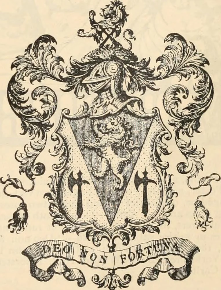 An illustration from Armorial families : a directory of gentlemen of coat-armour, 1905, leaf 544