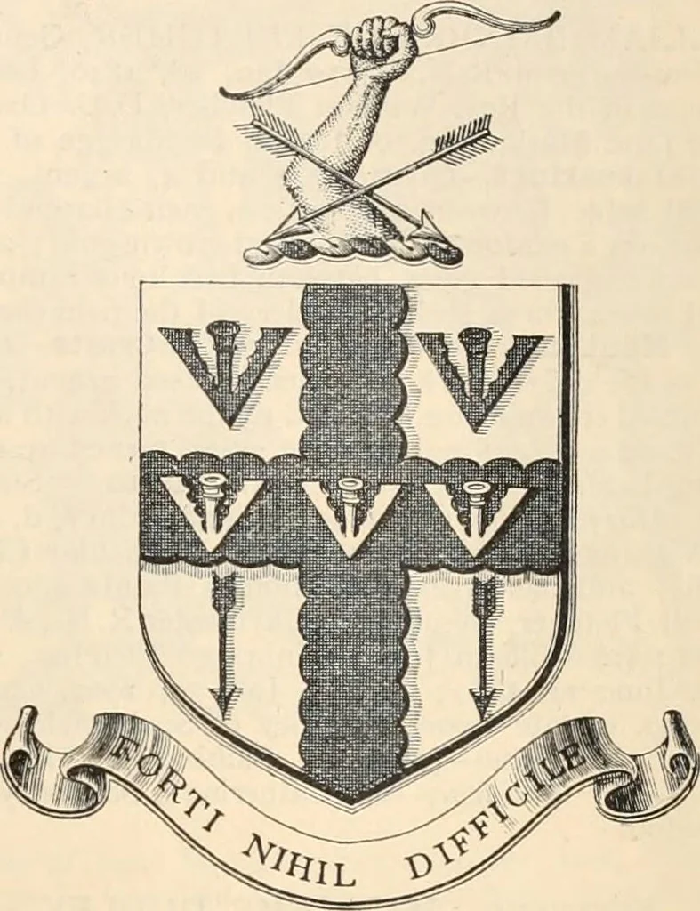 An illustration from Armorial families : a directory of gentlemen of coat-armour, 1905, leaf 554
