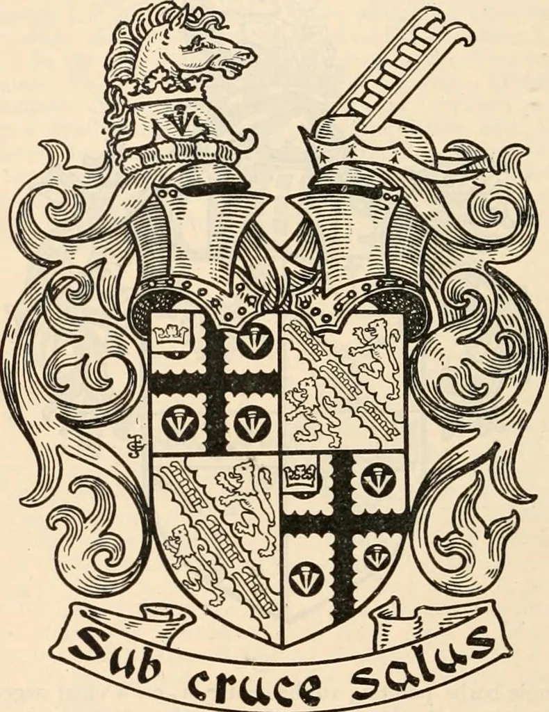 An illustration from Armorial families : a directory of gentlemen of coat-armour, 1905, leaf 555