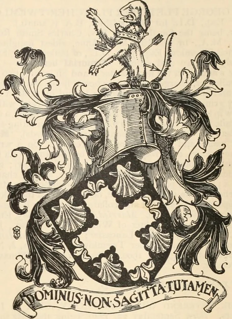 An illustration from Armorial families : a directory of gentlemen of coat-armour, 1905, leaf 556