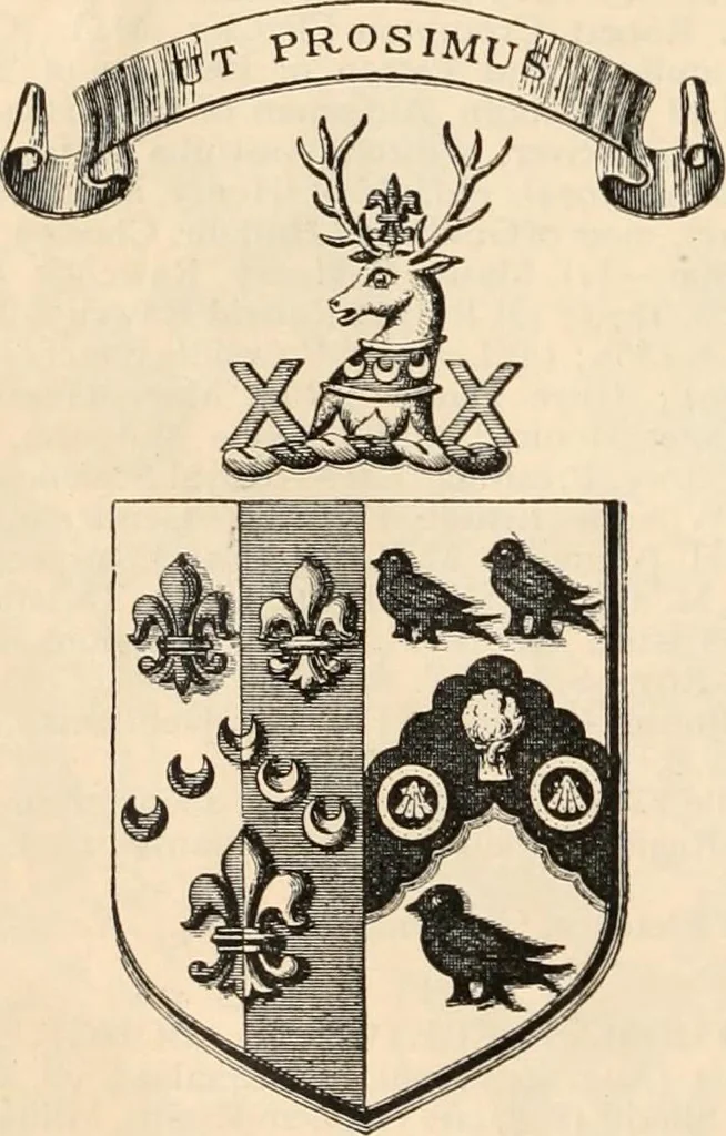 An illustration from Armorial families : a directory of gentlemen of coat-armour, 1905, leaf 557