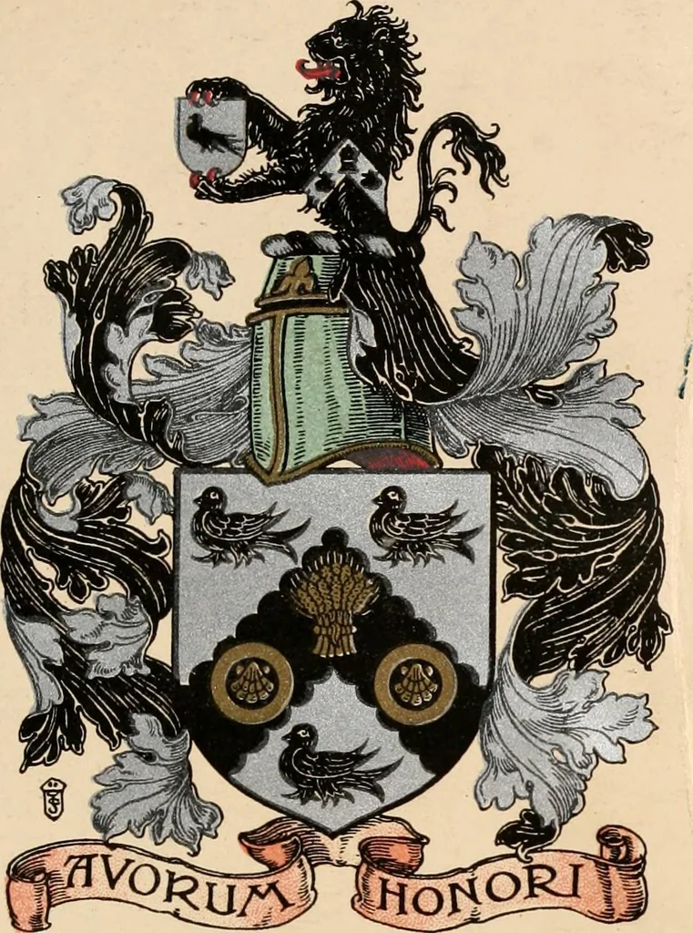An illustration from Armorial families : a directory of gentlemen of coat-armour, 1905, leaf 560