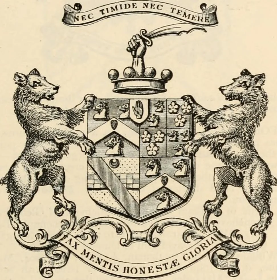 An illustration from Armorial families : a directory of gentlemen of coat-armour, 1905, leaf 564