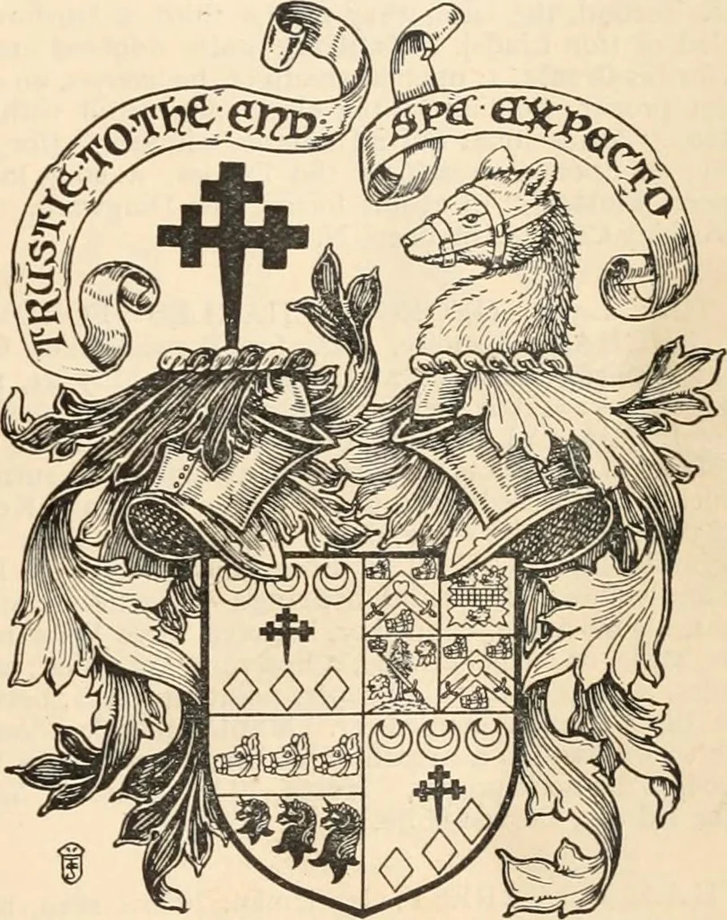 An illustration from Armorial families : a directory of gentlemen of coat-armour, 1905, leaf 564