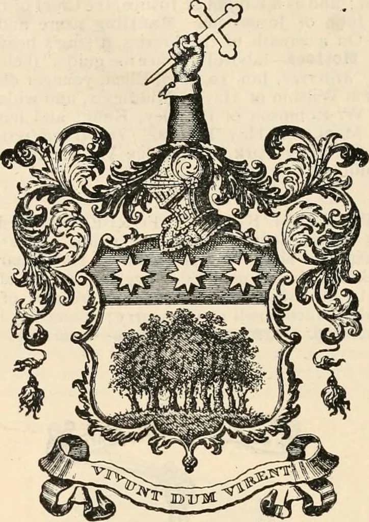An illustration from Armorial families : a directory of gentlemen of coat-armour, 1905, leaf 565