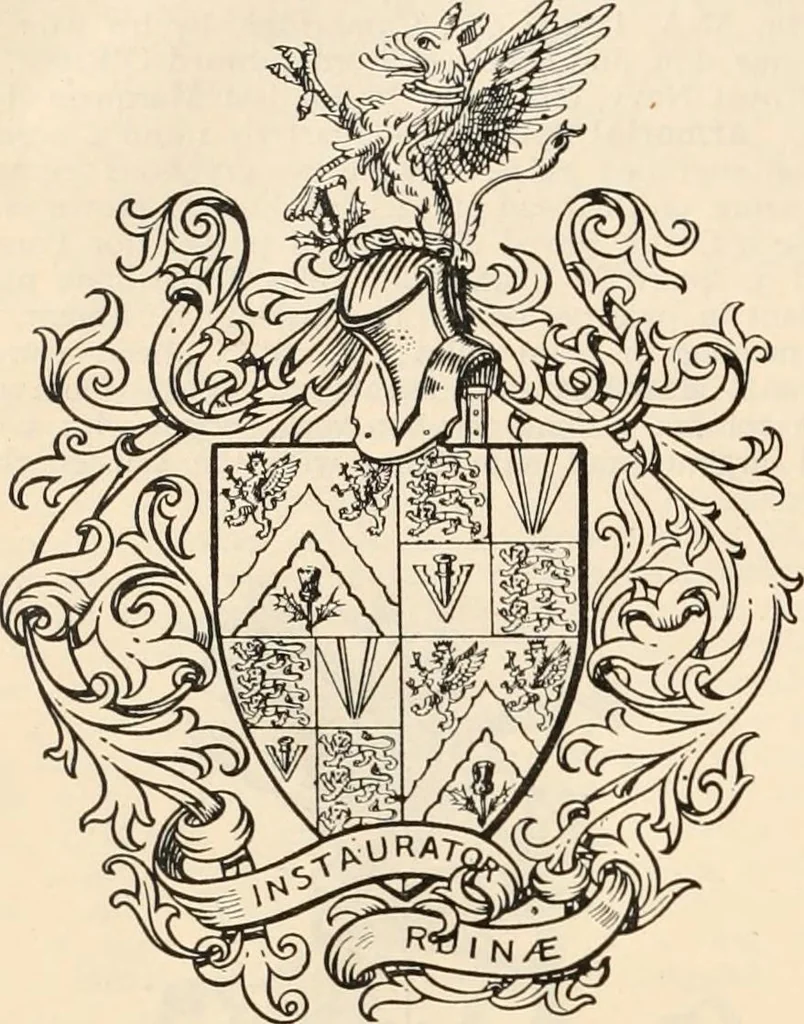 An illustration from Armorial families : a directory of gentlemen of coat-armour, 1905, leaf 567